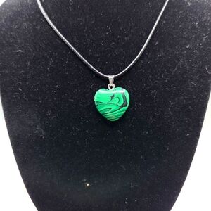 Green Heart Pendant Necklace